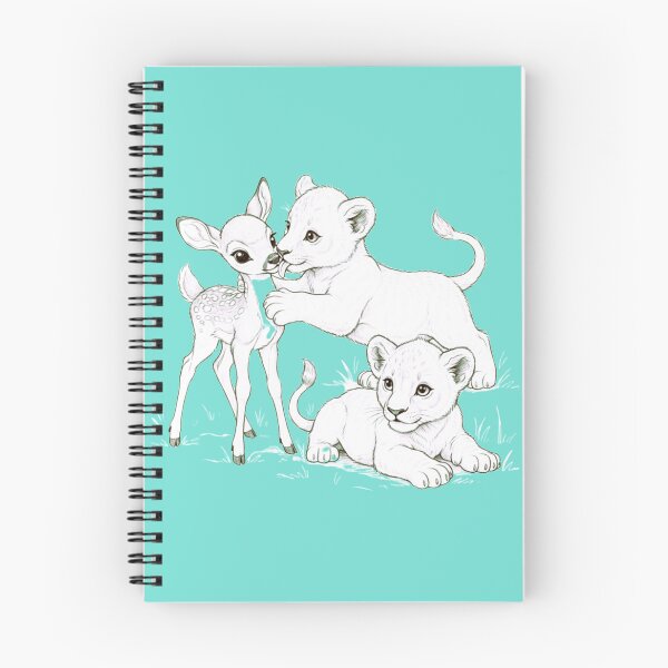 Item preview, Unlikely Friends — Baby Lion & Fawn Pencil Art designed and sold by NewGen-For-You.