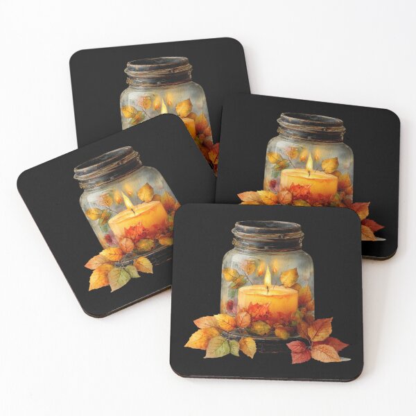 Item preview, Autumn Candle in Glass Jar designed and sold by Hillonmary.