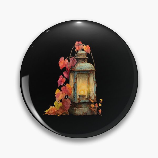 Item preview, Rustic Lantern with Autumn Leaves designed and sold by Hillonmary.