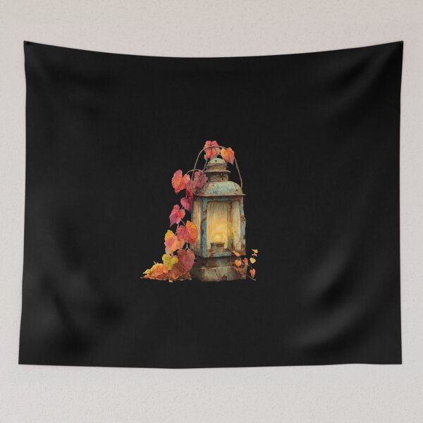 Item preview, Rustic Lantern with Autumn Leaves designed and sold by Hillonmary.