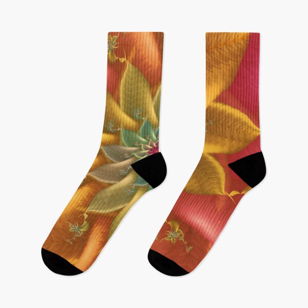 Item preview, Fiery Bloom Fractal Amber Sunburst Design designed and sold by pinkal.