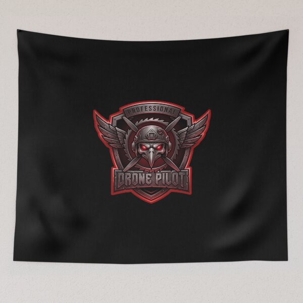 Item preview, Professional Drone Pilot FPV Racing Crest Cyberpunk UAV Emblem designed and sold by KiwiRider.
