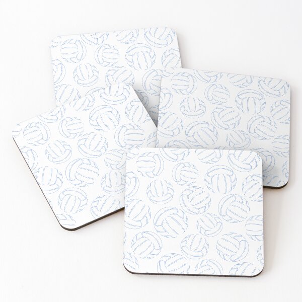 Item preview, Line art sketched volleyballs - light blue designed and sold by katzdzynes.