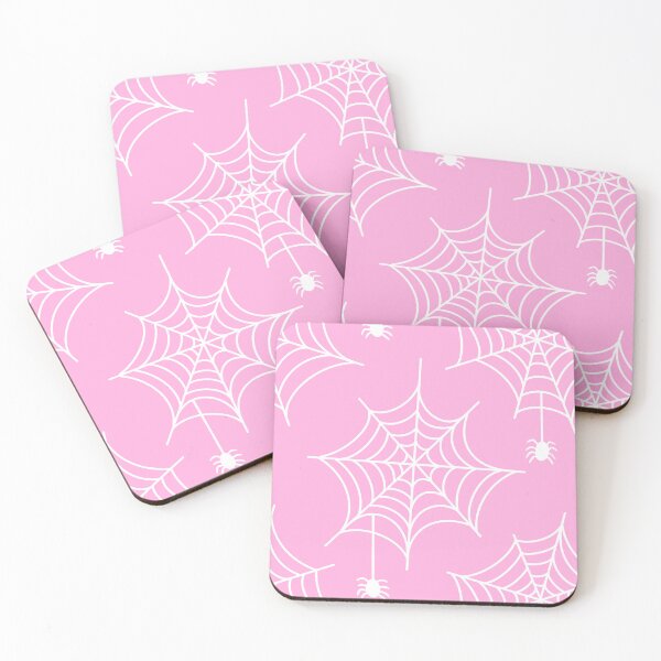 Item preview, Pastel Pink Halloween Spiderwebs Pattern designed and sold by Julie Erin Designs.