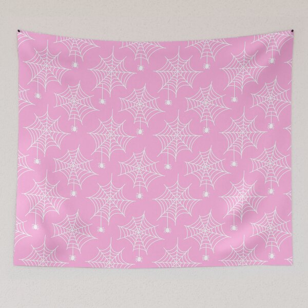 Item preview, Pastel Pink Halloween Spiderwebs Pattern designed and sold by Julie Erin Designs.