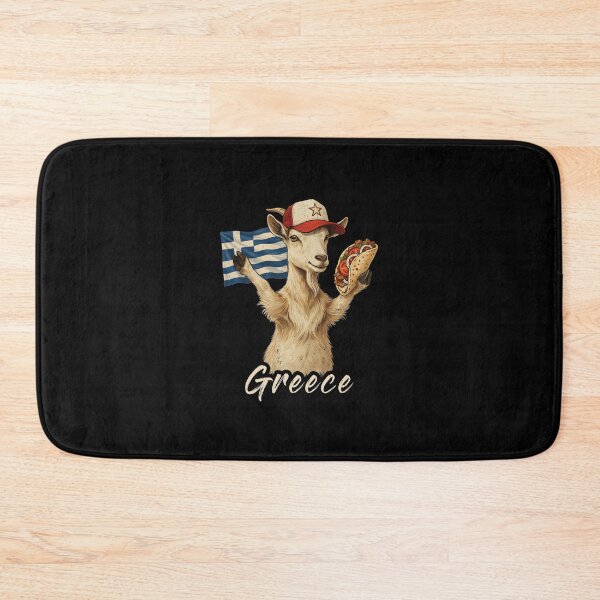 Item preview, Greece Goat Greek Flag Gyros Pita Mascot designed and sold by Enea Kelo.