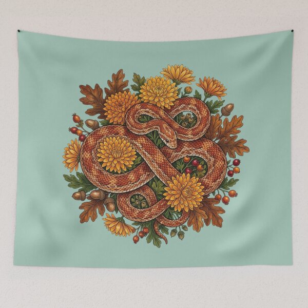 Item preview, Autumn Themed Corn Snake Reptile Pet Design designed and sold by BirdsnStuff.