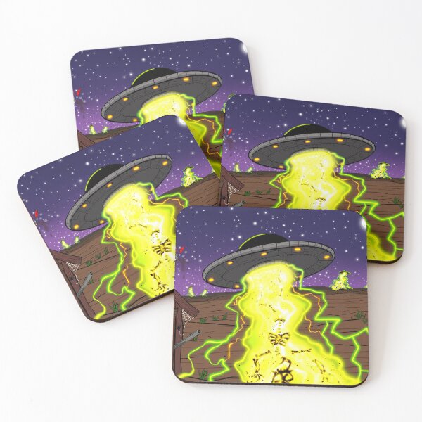 Item preview, Alien Abduction Gone Wrong | Funny UFO Farm Horror Art designed and sold by Let There Be Art Studio.