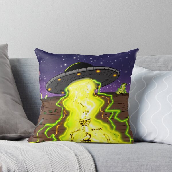 Item preview, Alien Abduction Gone Wrong | Funny UFO Farm Horror Art designed and sold by Let There Be Art Studio.