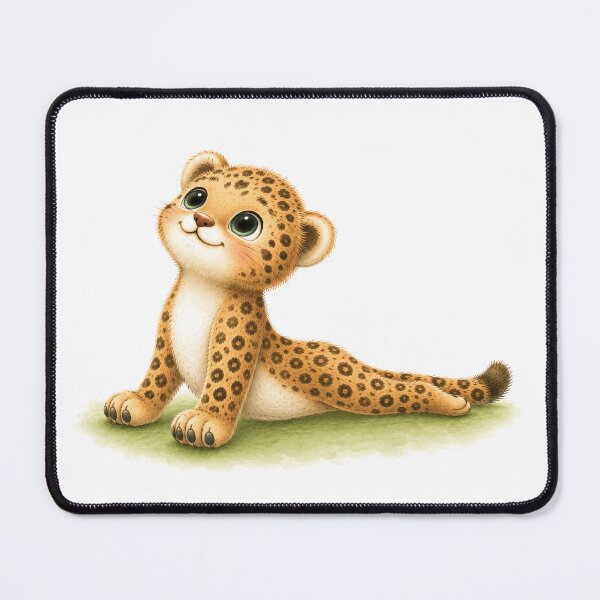 Item preview, Cobra Pose Jaguar Yoga Watercolor Print designed and sold by YogiAnimalArt.