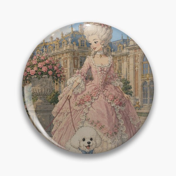 Item preview, Marie Antoinette At Chateau Versailles with white puppies  designed and sold by CaseyMichelleArt.