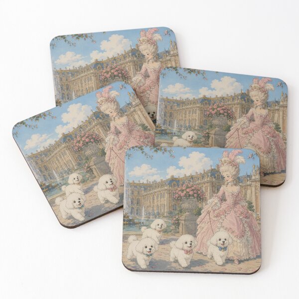 Item preview, Marie Antoinette At Chateau Versailles with white puppies  designed and sold by CaseyMichelleArt.