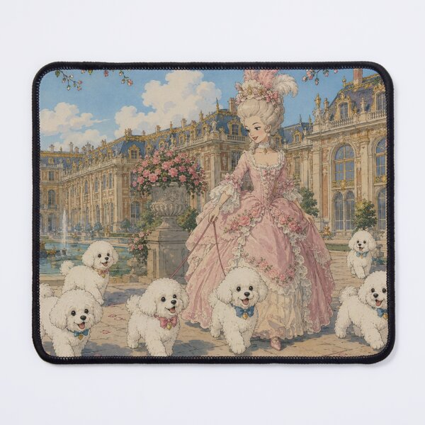 Item preview, Marie Antoinette At Chateau Versailles with white puppies designed and sold by CaseyMichelleArt.
