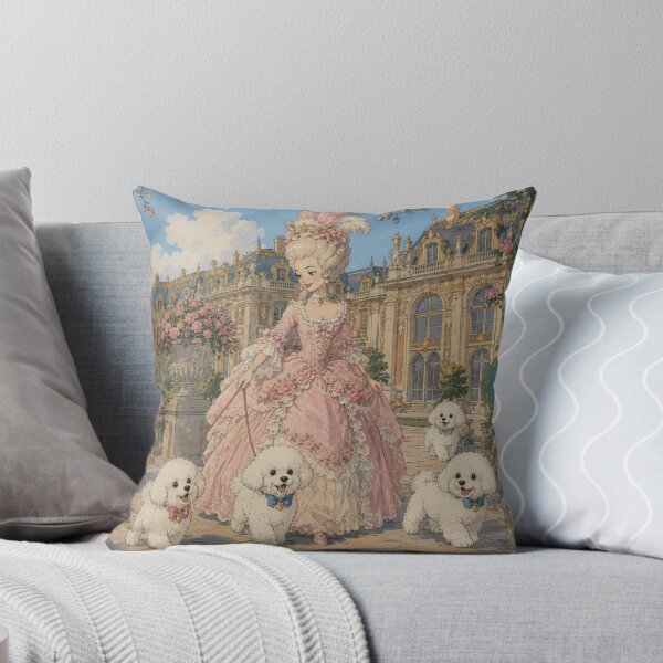 Item preview, Marie Antoinette At Chateau Versailles with white puppies  designed and sold by CaseyMichelleArt.