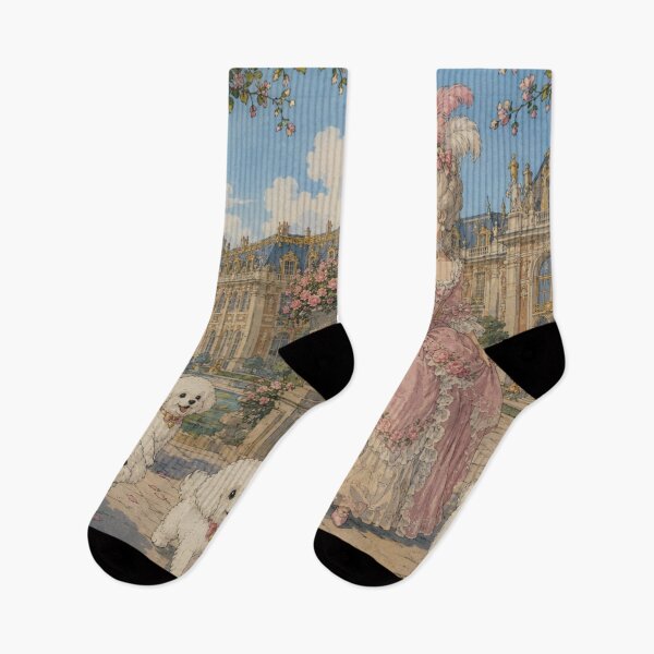 Item preview, Marie Antoinette At Chateau Versailles with white puppies  designed and sold by CaseyMichelleArt.