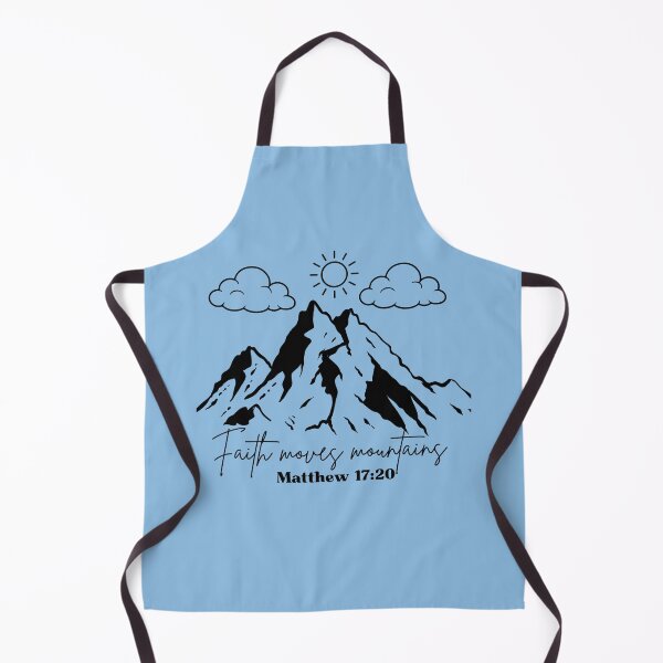Item preview, Faith Moves Mountains - Matthew 17:20 Christian Bible Verse designed and sold by digitalbob60.