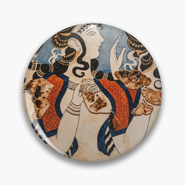 Item preview, Ladies in Blue Fresco | Minoan Dancers | Knossos Palace | Ancient Crete Wall Art designed and sold by PassatoeTela.