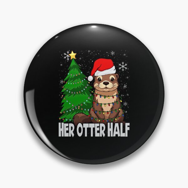 Item preview, Her Otter Half Funny Christmas - Cute Matching Couple Otter  designed and sold by Rahamkshop.