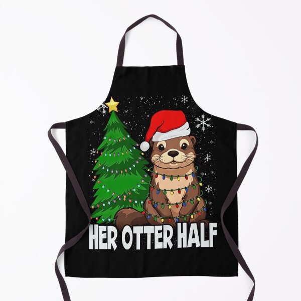Item preview, Her Otter Half Funny Christmas - Cute Matching Couple Otter designed and sold by Rahamkshop.