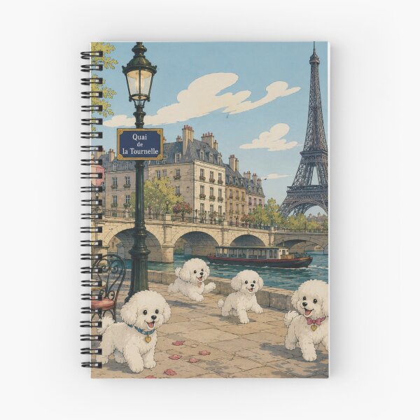 Item preview, Puppies in Paris - Cute French Cafe & Eiffel Tower  designed and sold by CaseyMichelleArt.