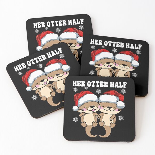 Item preview, Her Otter Half Funny Christmas - Cute Matching Couple Otter  designed and sold by Rahamkshop.