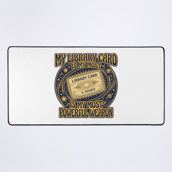 Item preview, My Library Card Is My Most Powerful Weapon Retro designed and sold by ryanguas.