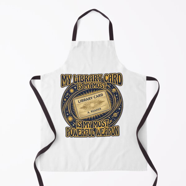 Item preview, My Library Card Is My Most Powerful Weapon Retro designed and sold by ryanguas.