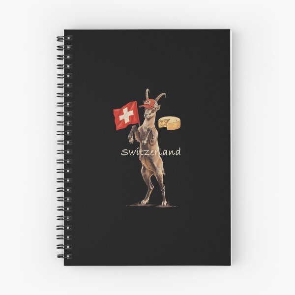 Item preview, Switzerland Alpine Ibex Swiss Flag Wheel Cheese Mascot designed and sold by Enea Kelo.
