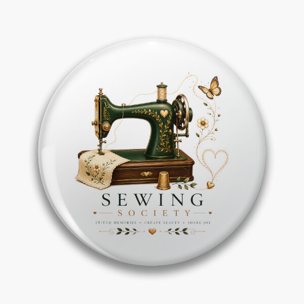 Item preview, Sewing Society Vintage Sewing Machine | Sewing Lover Gift | Quilting & Embroidery Design | Seamstress Art | Sewing Club Illustration designed and sold by Digital Culture Studio.