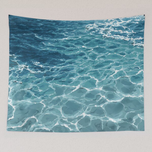 Item preview, Pixel art water texture designed and sold by ScienceRex.