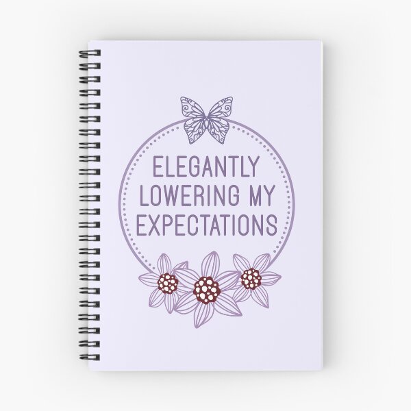 Item preview, Elegantly Lowering My Expectations - Funny Sarcastic Lavender Floral Badge designed and sold by the-Z3nith.