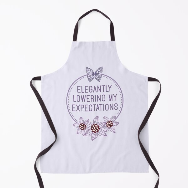 Item preview, Elegantly Lowering My Expectations - Funny Sarcastic Lavender Floral Badge designed and sold by the-Z3nith.