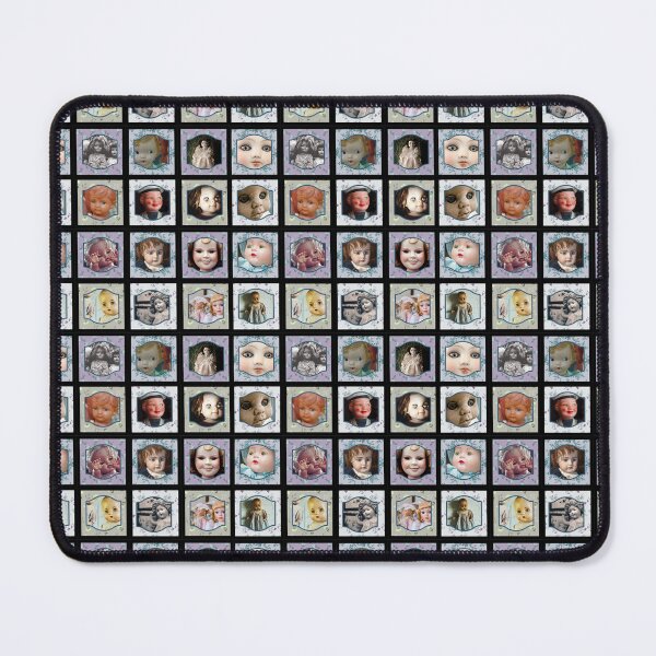 Item preview, Creepy Doll Faces – Vintage Horror Pattern designed and sold by darametzgerart.