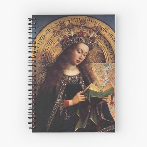Item preview, The Ghent Altarpiece - Virgin Mary by Jan van Eyck - Religious Wall Art – Gothic Madonna Reading – Christian Home Decor designed and sold by RickE.