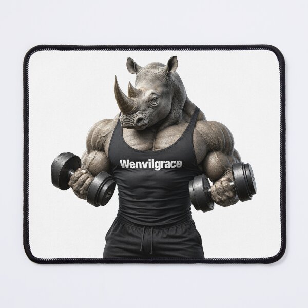 Item preview, Bodybuilder Rhino Gift designed and sold by Wenvilgrace.