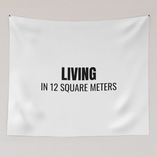 Item preview, Living in 12 Square Meters (Black) designed and sold by ShipCrewNation.