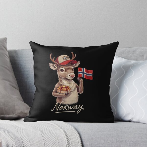 Item preview, Norway Reindeer Norwegian Flag Heart Waffle Jam Mascot designed and sold by Enea Kelo.