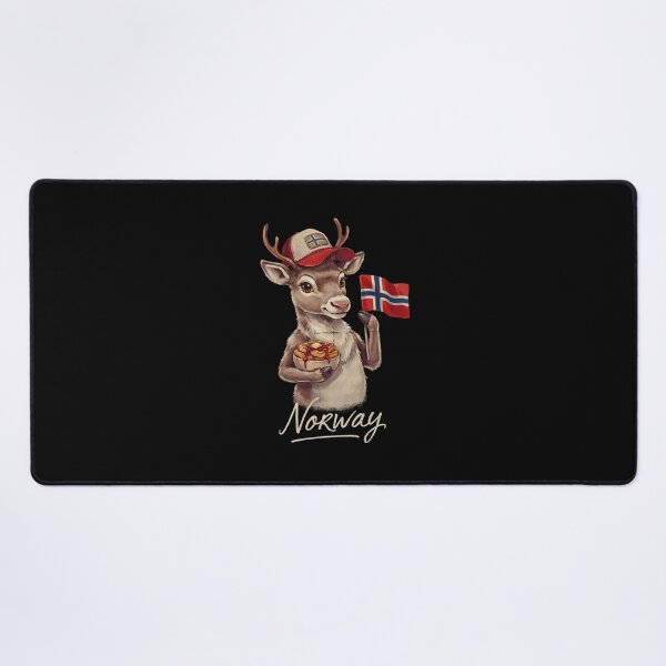 Item preview, Norway Reindeer Norwegian Flag Heart Waffle Jam Mascot designed and sold by Enea Kelo.
