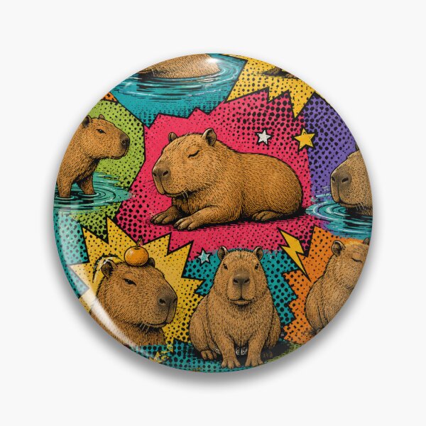 Item preview, Capybara Pop Art Pattern for Animal Lovers and Capybara Fans designed and sold by TM DESIGNS AND MORE.