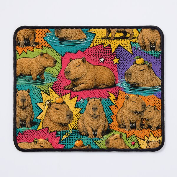 Item preview, Capybara Pop Art Pattern for Animal Lovers and Capybara Fans designed and sold by TM DESIGNS AND MORE.