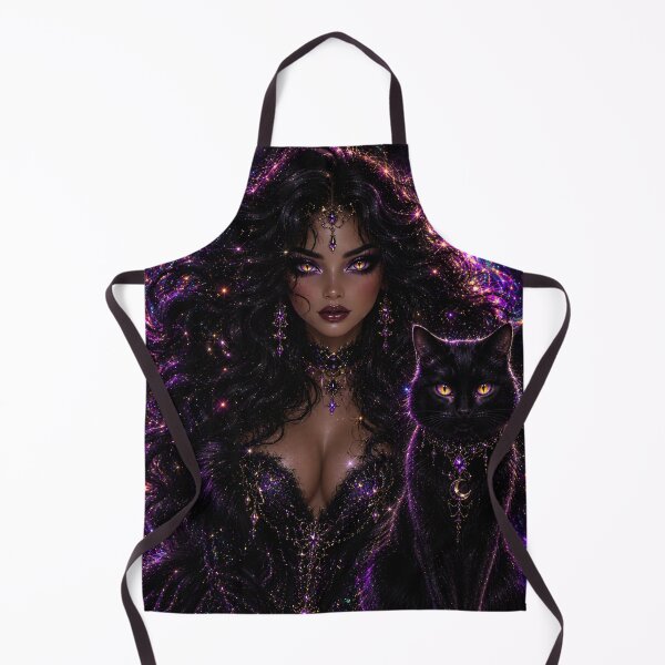 Item preview, Mystical Black Cat Goddess | Dark Fantasy Witch Queen Art designed and sold by BulletKitty82.