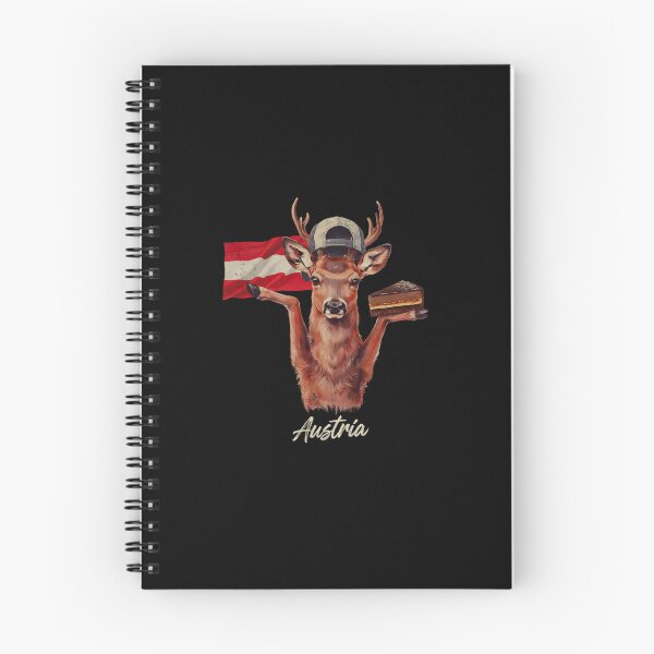 Item preview, Austria Red Deer Austrian Flag Sachertorte Chocolate Slice Mascot designed and sold by Enea Kelo.