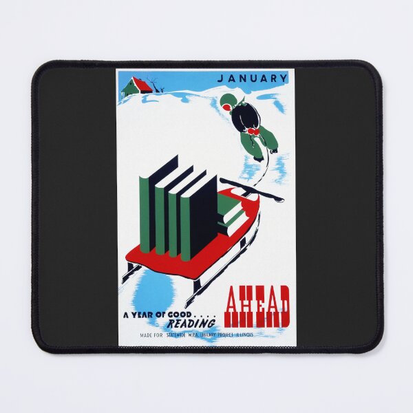 Item preview, Digitally Restored WPA January, A Year Of Good Reading Ahead Poster Print | Classroom Art | Mid Century Modern designed and sold by Vintage Poster Supply.