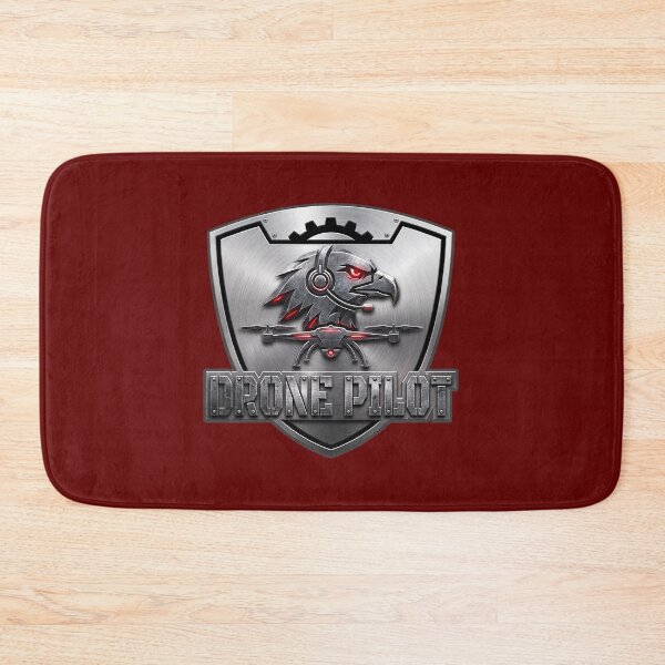 Item preview, Brushed Steel Drone Pilot Tactical Eagle UAV Shield Emblem designed and sold by KiwiRider.