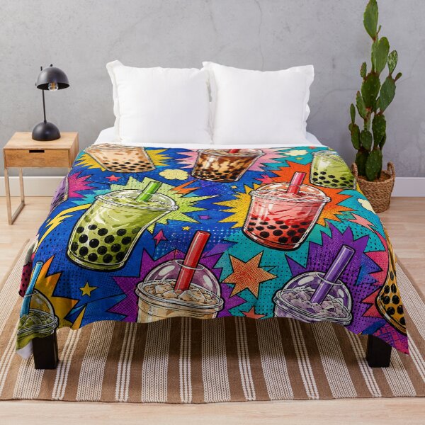 Item preview, Bubble Tea Pop Art Pattern for Boba Lovers and Milk Tea Fans designed and sold by TM DESIGNS AND MORE.