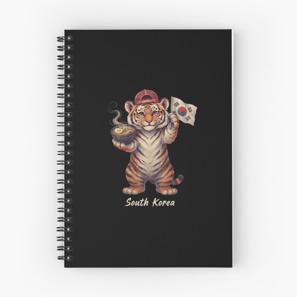 Item preview, South Korea Korean Tiger Flag Steaming Ramyeon Noodle Bowl Mascot designed and sold by Enea Kelo.