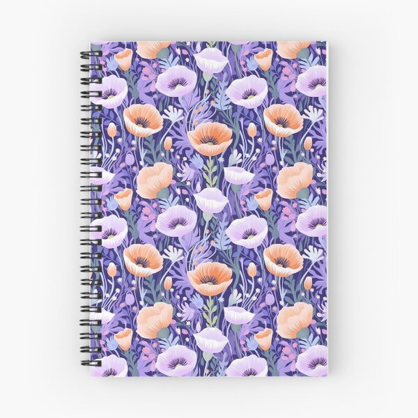 Item preview, Wildflower Pattern In Orange And Purple designed and sold by FoldedRainbow.