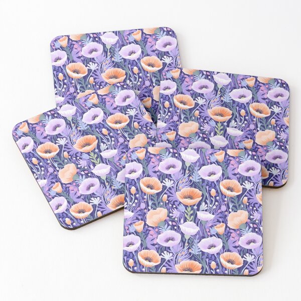 Item preview, Wildflower Pattern In Orange And Purple designed and sold by FoldedRainbow.