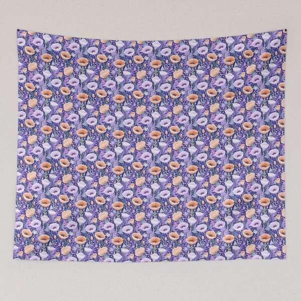 Item preview, Wildflower Pattern In Orange And Purple designed and sold by FoldedRainbow.