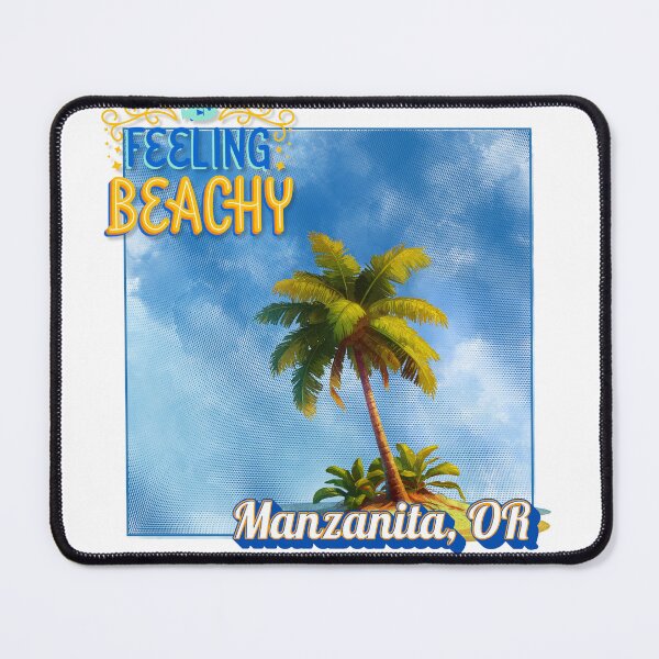 Item preview, Feeling Beachy Manzanita Oregon Retro Halftone Palm Tree Design designed and sold by DonnaRaine.
